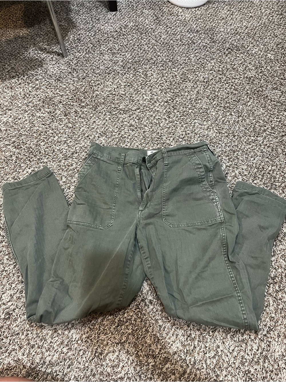 Madewell Olive Green Straight-Leg Pants